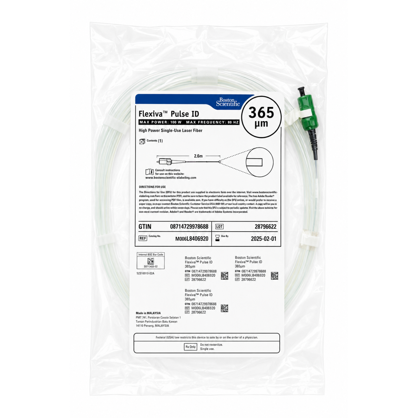 Flexiva Pulse ID 365 high power single-use laser fiber M006L8406920
