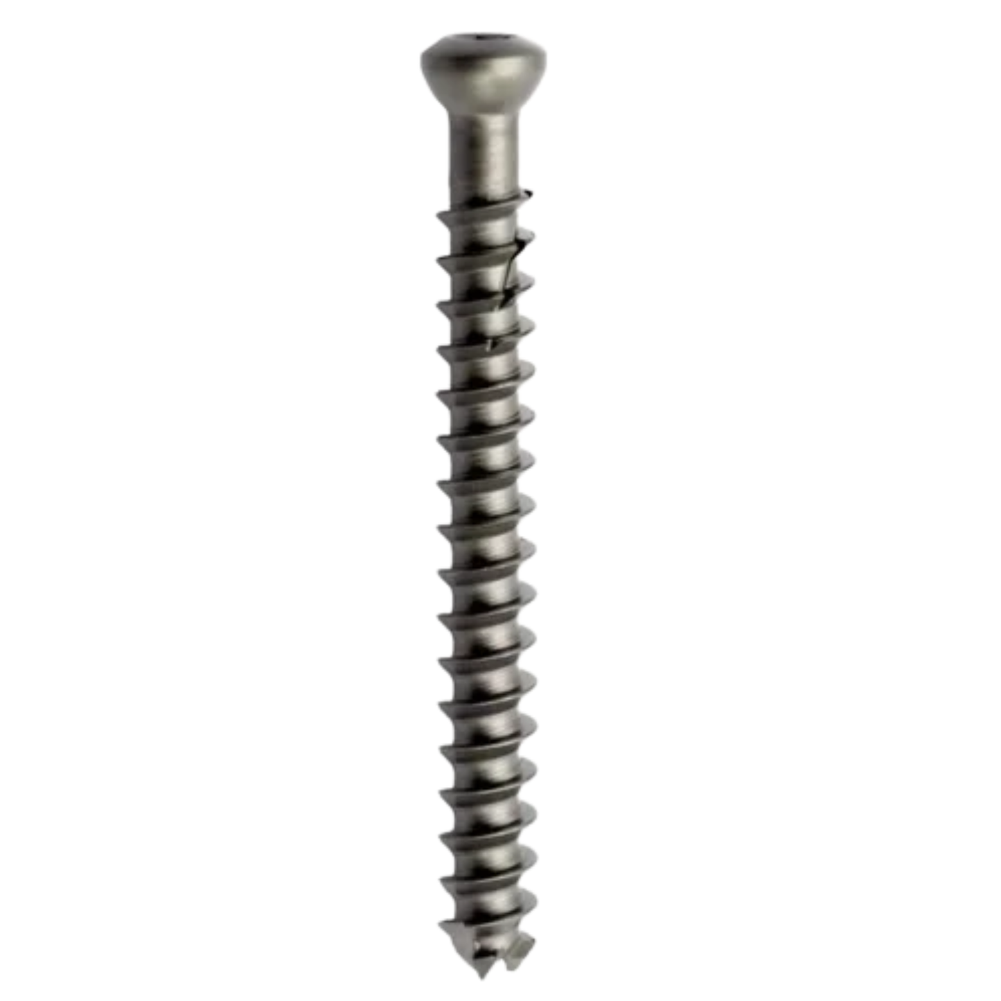 Low profile stainless steel cannulated screw 4.0 mm x 55 mm long thread