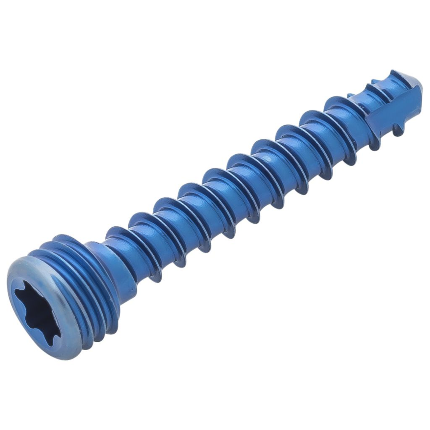 Low profile titanium cannulated screw 6.7 mm x 105 mm with 18 mm thread