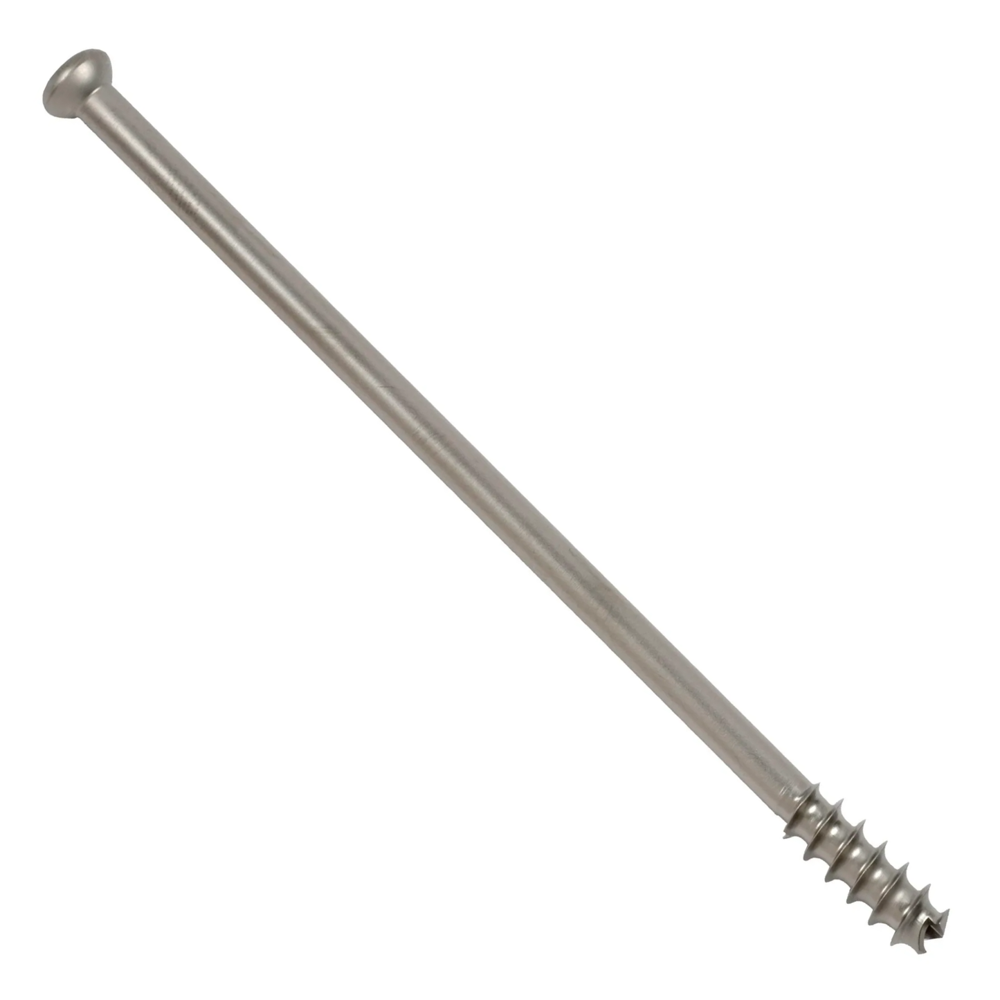 Low profile titanium cannulated screw 6.7 mm x 115 mm with 18 mm thread