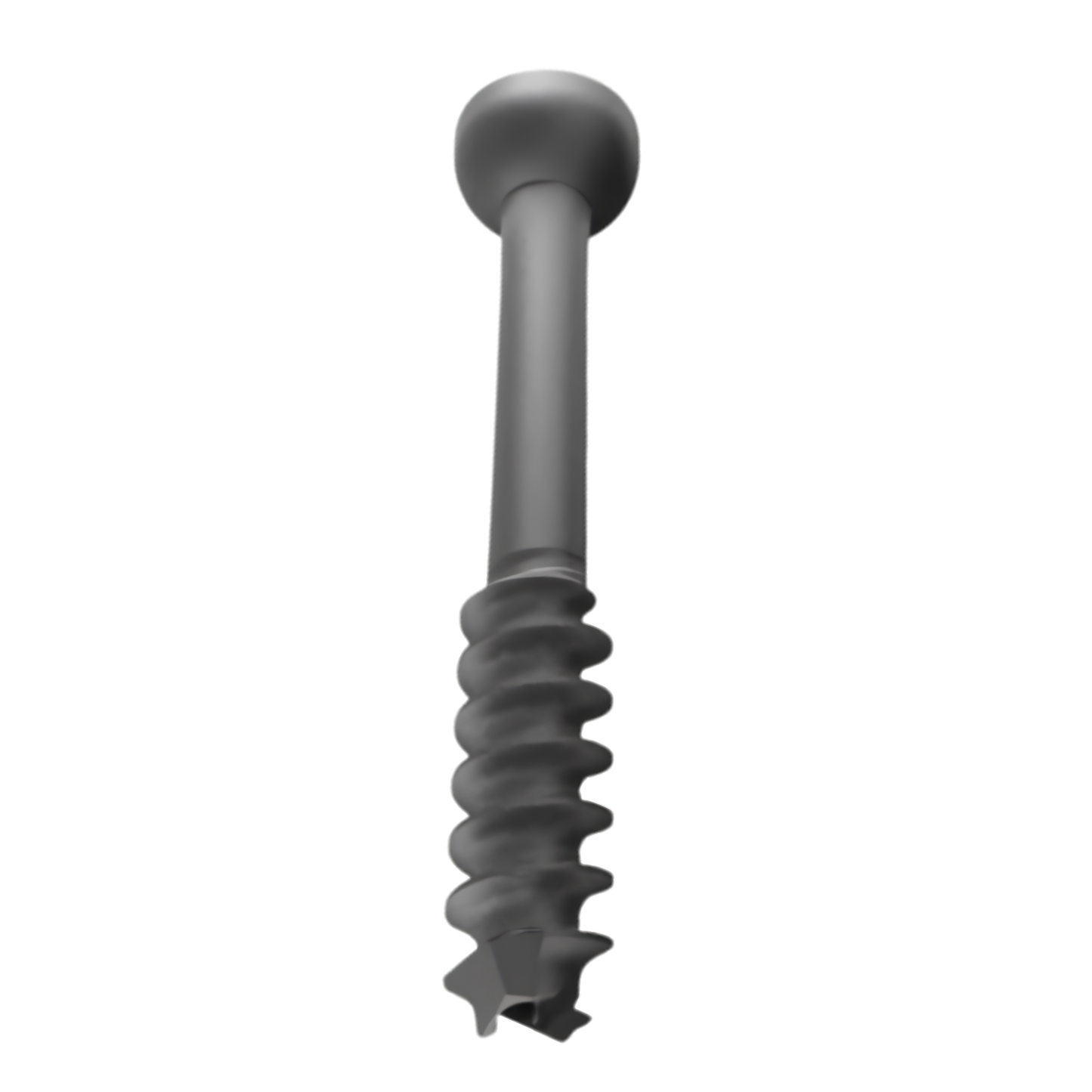 Low profile titanium cannulated screw 6.7 mm x 120 mm with 28 mm thread