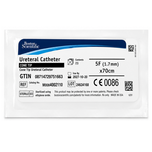 Cone Tip Ureteral Catheter 5 Fr 1.7 mm x 70 cm M0064002111 Box of 20 Red Right Blue Left Boston Scientific