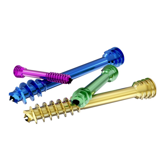 Headless cannulated compression screw 6.5 mm x 100 mm short thread