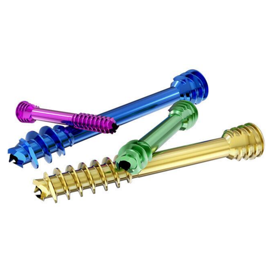 Headless cannulated compression screw 6.5 mm x 120 mm long thread