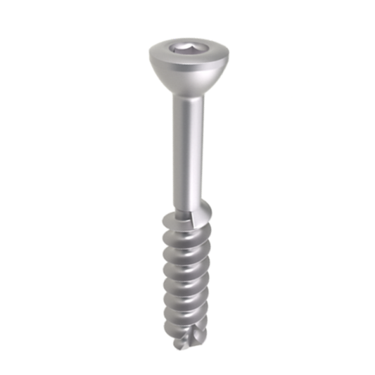 Low profile titanium cannulated screw 4.5 mm x 22 mm partially threaded