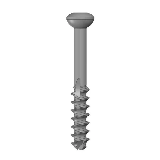Low profile stainless steel cannulated screw 4.0 mm x 30 mm short thread