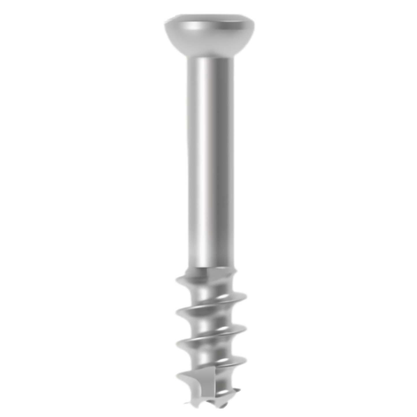 Low profile stainless steel cannulated screw 4.0 mm x 40 mm long thread