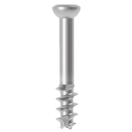 Low profile stainless steel cannulated screw 4.0 mm x 40 mm long thread