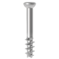 Low profile stainless steel cannulated screw 4.0 mm x 40 mm long thread