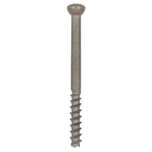 Low profile stainless steel cannulated screw 4.0 mm x 42 mm long thread