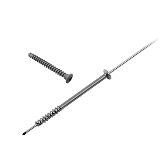 Low profile titanium cannulated screw 4.5 mm x 34 mm fully threaded