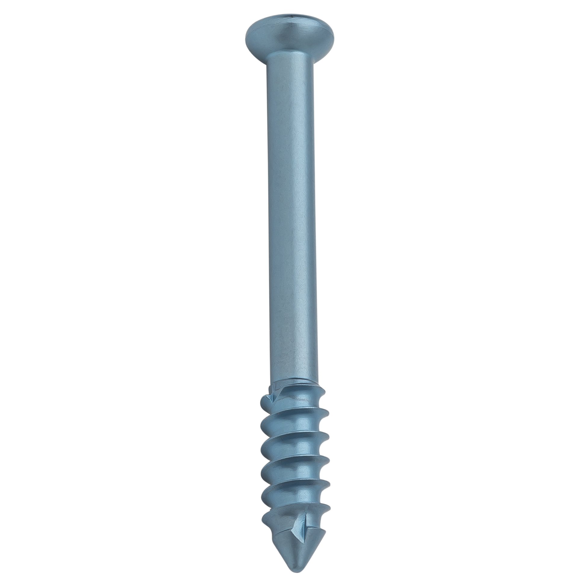 Low profile titanium cannulated screw 6.7 mm x 100 mm with 28 mm thread