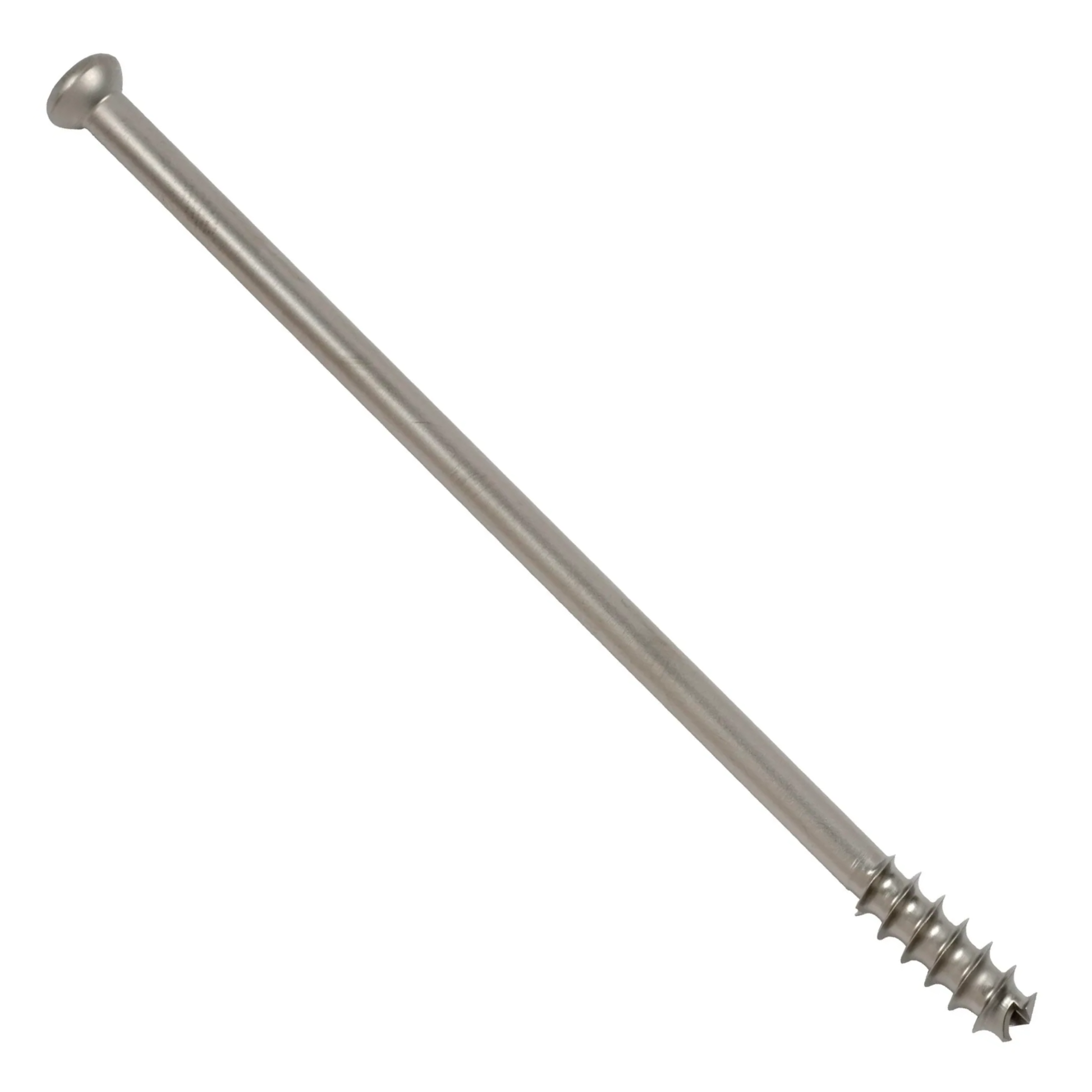 Low profile titanium cannulated screw 6.7 mm x 115 mm with 18 mm thread