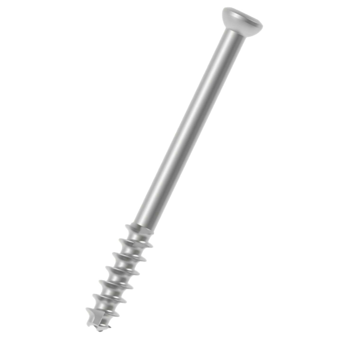Low profile titanium cannulated screw 6.7 mm x 50 mm with 28 mm thread