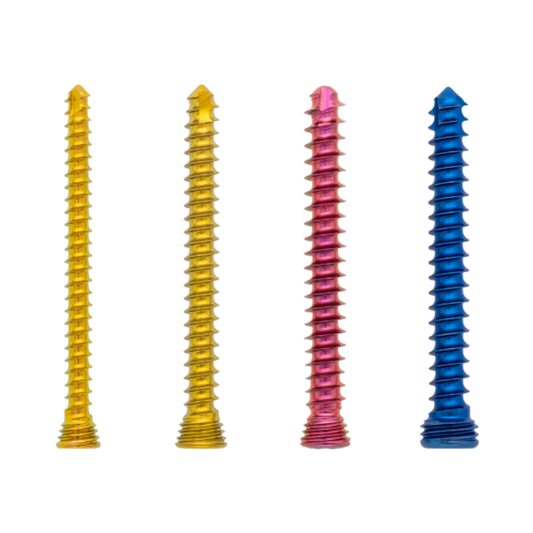 Low profile cannulated screw stainless steel 4.0 x 35 mm long thread