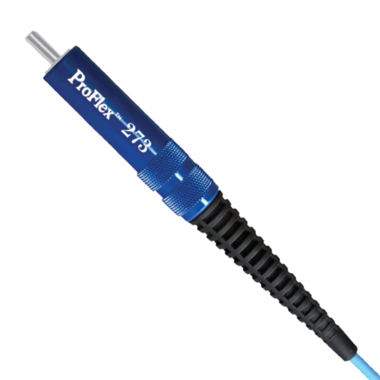 ProFlex 273µm laser lithotripsy fiber designed for holmium laser systems, used in endourology procedures for kidney and ureteral stone fragmentation and ablation.
